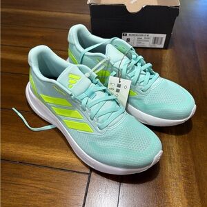 Adidas Women's Mint and Neon Yellow Athletic Shoes